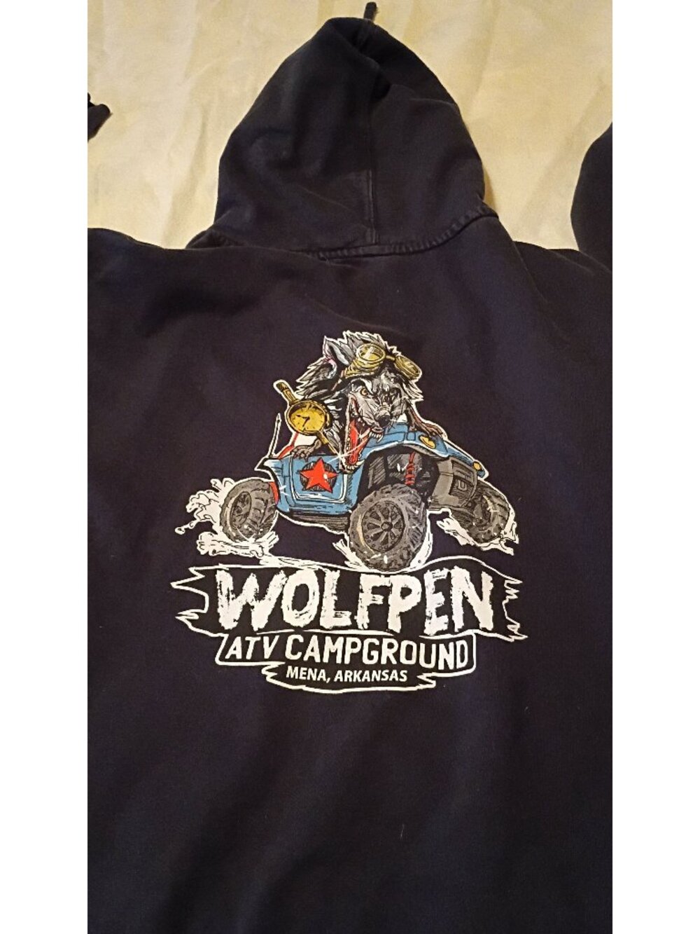 Wolfpen ATV Campground XL Pullover Hoodie Sweatshirt Mena Arkansas Off Road Park